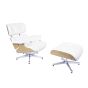 bluefurn fåtölj med Hocker | Eames stil EA670