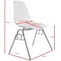 Eames style DSS | chaise de salle à manger mat
