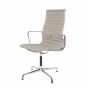 Sedia da conferenza Eames EA109 in pelle grigia