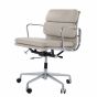 Silla de oficina Eames EA217 en cuero gris