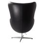 Jacobsen style Egg chaise | fauteuil cuir