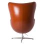 Jacobsen style Egg chaise | fauteuil cuir