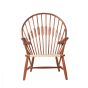 Peacock lounge chair walnut natural cord