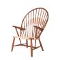 Peacock lounge chair walnut natural cord