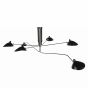 Serge Mouille Contemporary | lampy wiszące 6-biedny czarny