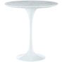 Eero Saarinen style Tulip Table | side table 50cm Top Marble white Base white