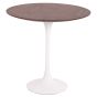 Eero Saarinen stil Tulip Side table | sidebord 50cm Top valnød Base hvid
