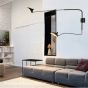 Serge Mouille Contemporary | luce a muro 2-braccio Nero