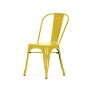 Pauchard estilo Silla de exterior estilo Tolix | Silla de terraza Silla apilable amarillo