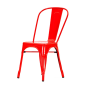 Pauchard style Chaise dextérieur de style Tolix | Chaise de terrasse sans accoudoirs