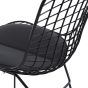 bluefurn cadeira de jantar moldura preta | Harry Bertoia estilo Bertoia