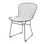 bluefurn cadeira de jantar moldura preta | Harry Bertoia estilo Bertoia