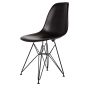 Eames estilo DSR | silla de comedor base negra mate