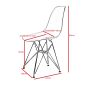 bluefurn cadeira de jantar fibra de vidro estofados | Eames estilo DSR