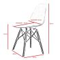 bluefurn cadeira de jantar fibra de vidro | Eames estilo DSW