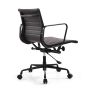 Eames styl EA117 | krzesło biurowe Czarna skórzana ramka czarny