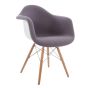 bluefurn chaise de salle à manger fibre de verre tapissés | Eames style DAW