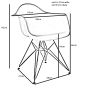 bluefurn silla de comedor Estructura Negro | Eames estilo DAW