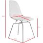 bluefurn spisebordsstol blank | Eames stil DSX
