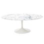 bluefurn mesa de jantar Oval | Eero Saarinen estilo Tulip tabela Top de mármore branco de mesa perna branco