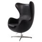 Jacobsen stil Egg stol | lounge stol Läder