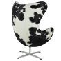 bluefurn lounge stol | Jacobsen stil Egg stol svart/vit
