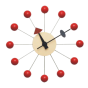 Nelson styl Zegar Zegarów | zegar ścienny czerwony