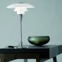Henningsen stile DPH 3/2 | lampada da tavolo piccolo Cromo, vetro bianco