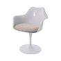 bluefurn cadeira de jantar assento giratório com braços | Eero Saarinen estilo Tulip cadeira