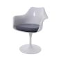 bluefurn cadeira de jantar assento giratório com braços | Eero Saarinen estilo Tulip cadeira