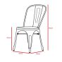 Pauchard stil Utestol i Tolix-stil | terrasse stol uten armlener