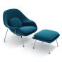 bluefurn chaise longue avec hocker | Eero Saarinen style Womb
