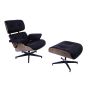 Eames styl EA670 | Krzesło pokładowe z taboretem XL