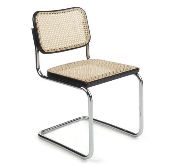 Breuer estilo Cesca | cadeira de jantar preto naturel