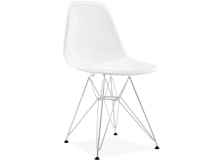 Eames style DSR | dining chair Fibreglass white