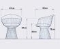Platner stil Wire stol | Matsal stol Utlopp