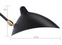 Serge Mouille Contemporary | anheng lys 2-arm svart
