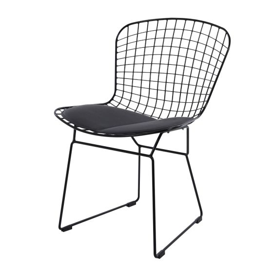 bluefurn Sedia da pranzo Base nera | Harry Bertoia stile Bertoia