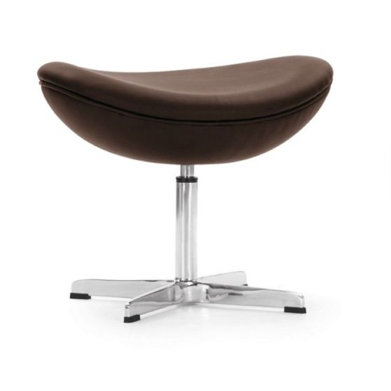Jacobsen stil Egg stol | fotpall Läder