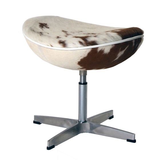 Jacobsen stil Egg stol | fotpall Brun / vit