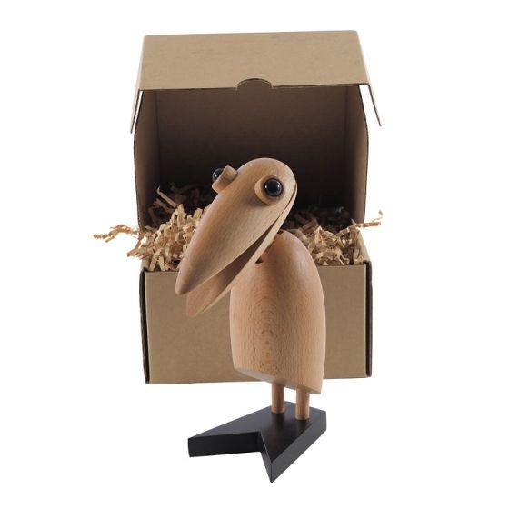 Bluefurn Clip Vogel | Hölzerne Puppe natürlich