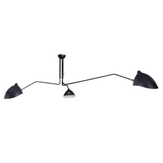 Serge Mouille Contemporary | lampy wiszące 3-biedny czarny
