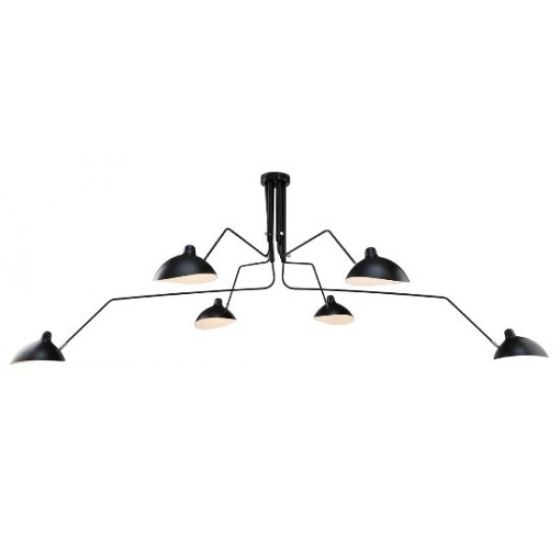Serge Mouille Contemporary | lampy wiszące 6-biedny czarny