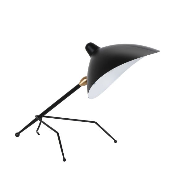 Serge Mouille Contemporary | lâmpada de mesa preto