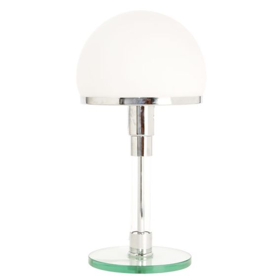Wagenfeld stile WG24 | lampada da tavolo bianca