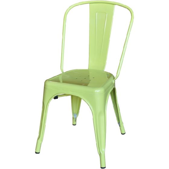 Pauchard style Chaise dextérieur de style Tolix | Chaise de terrasse sans accoudoirs