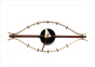 Nelson styl Eye clock | zegar ścienny wielokolorowe