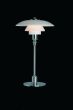 bluefurn tafellamp klein | Henningsen stijl DPH 3/2 Chroom glas wit