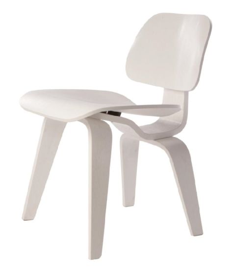 Eames stile DCW | Sedia da pranzo bianca