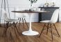 Eero Saarinen style Tulip Table | dining table 120cm Top walnut Base white